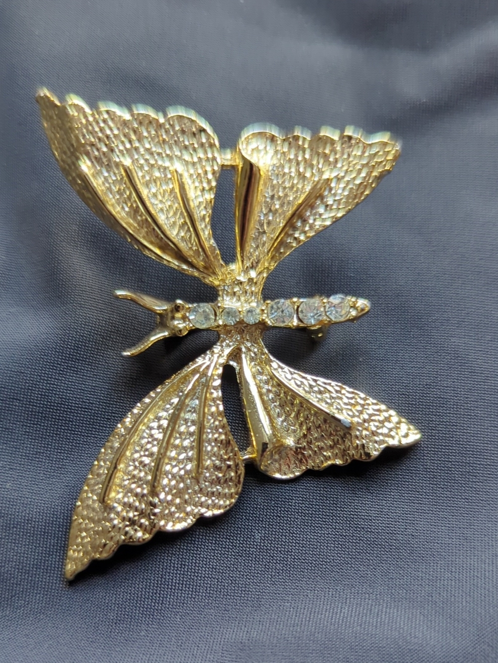 Vintage Gerry's Rhinestone Butterfly Brooch